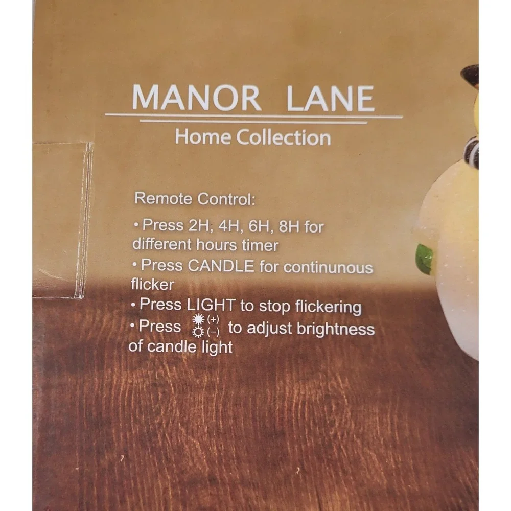 Manor Lane Snowman-shaped Flameless LED Candles & Remote - Works - Read As Is